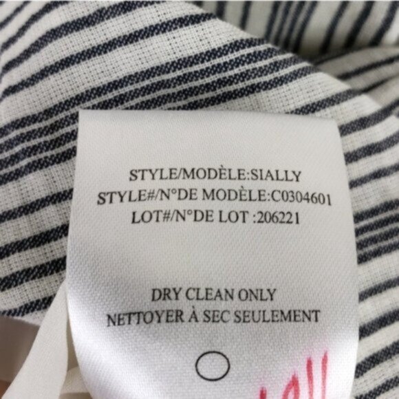 Theory $315 Sially Striped Cotton Summer Dress size 6 Spaghetti Straps Coastal - Picture 7 of 12